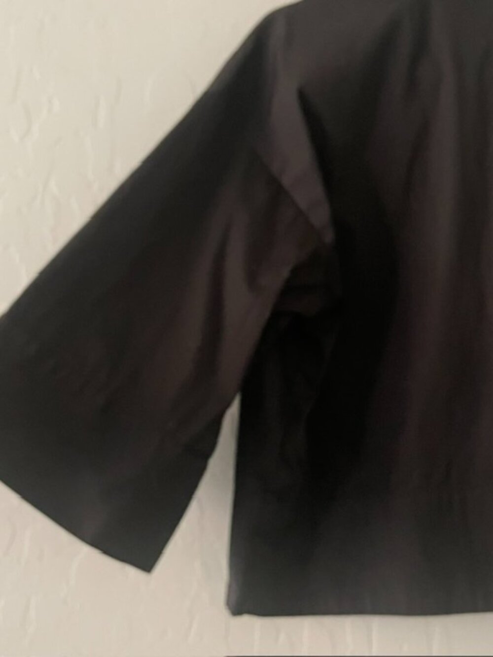 Banana Republic Black Poplin Ruched V-Neck Popover Boxy Blouse Top Size S - Picture 6 of 6